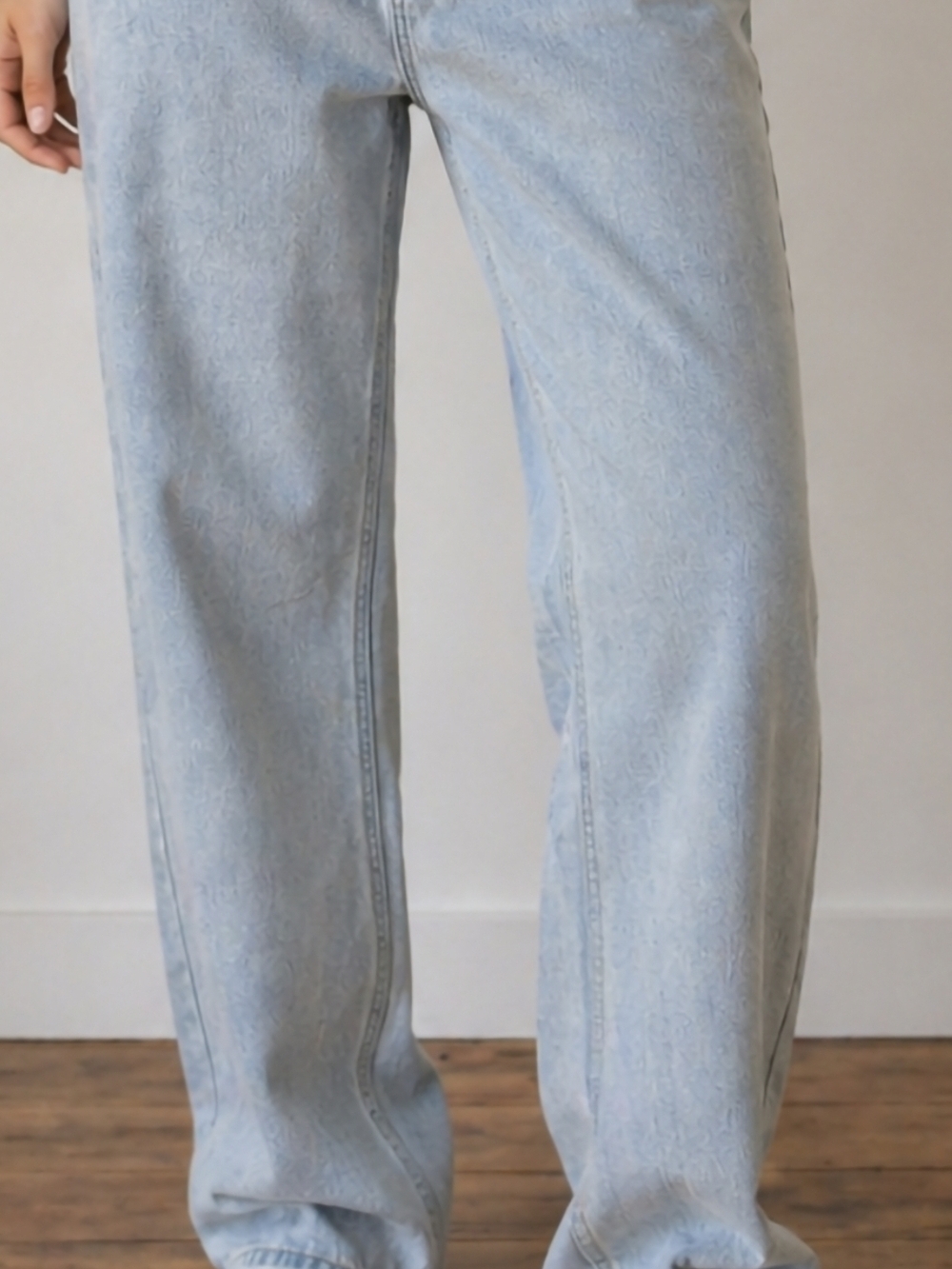 SHEIN Light Wash Ultra Soft Cotton Wide-Leg Women's Jeans